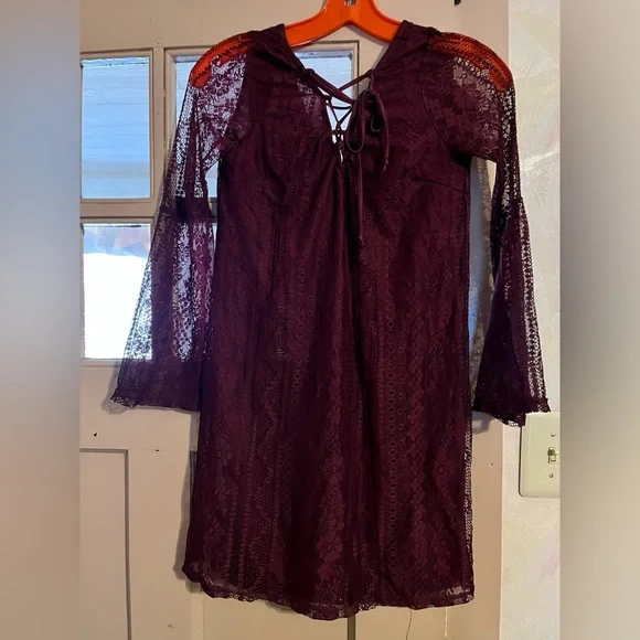burgundy size small Mini Dress burgundy size small Mini Dress